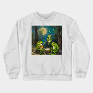 Goblincore Oil Painting Frog Orchestra Crewneck Sweatshirt